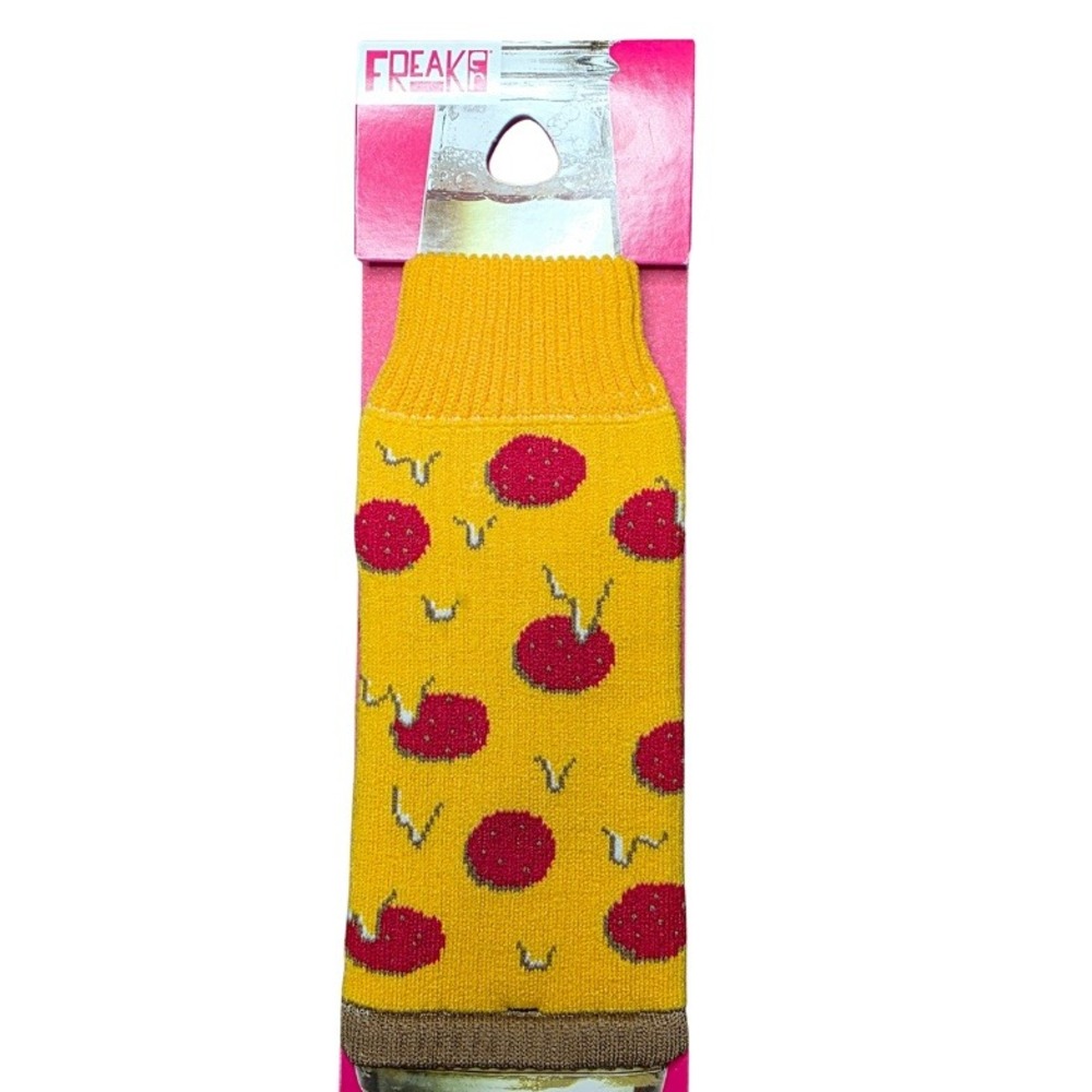 FREAKER It Ain't Easy Being Cheesy Bottle‎ / Can Koozie Insulator Sweater NWT